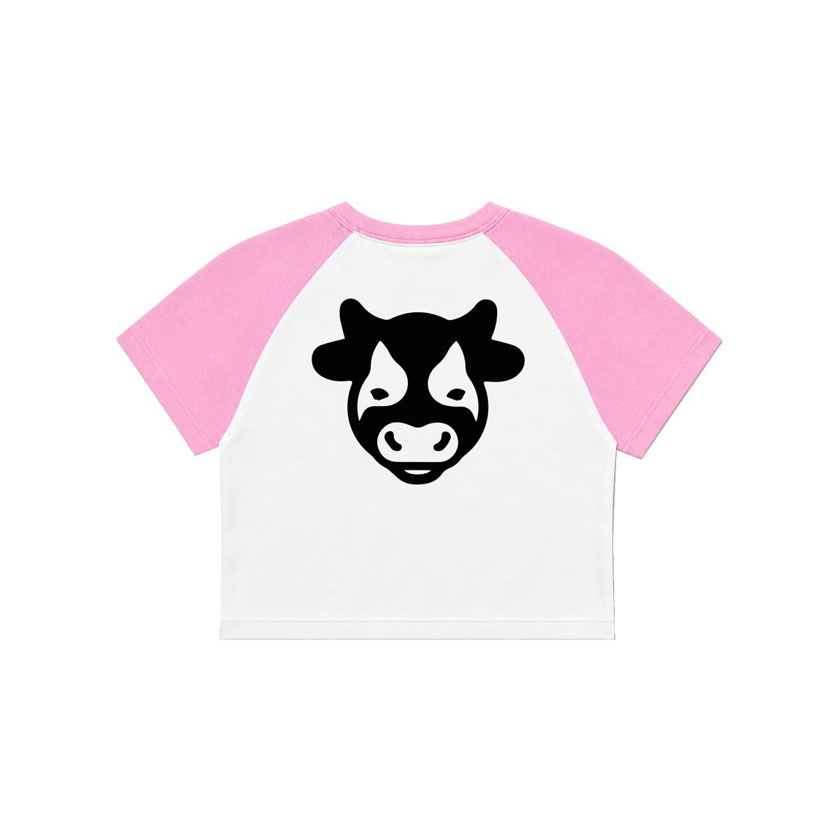 Pink Raglan Crop Top