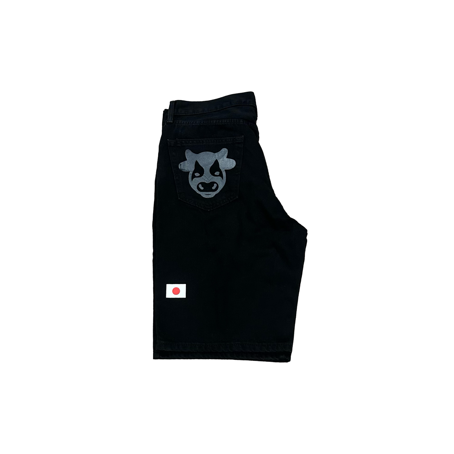 Charcoal Logo Denim Shorts
