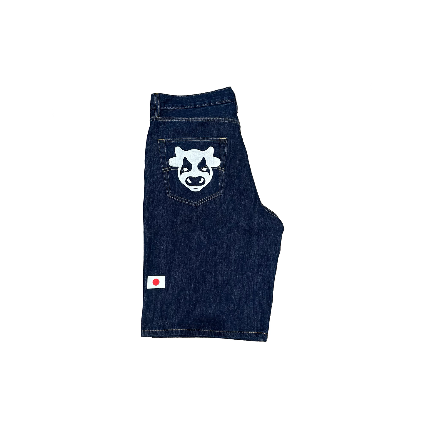 Indigo Logo Denim Shorts