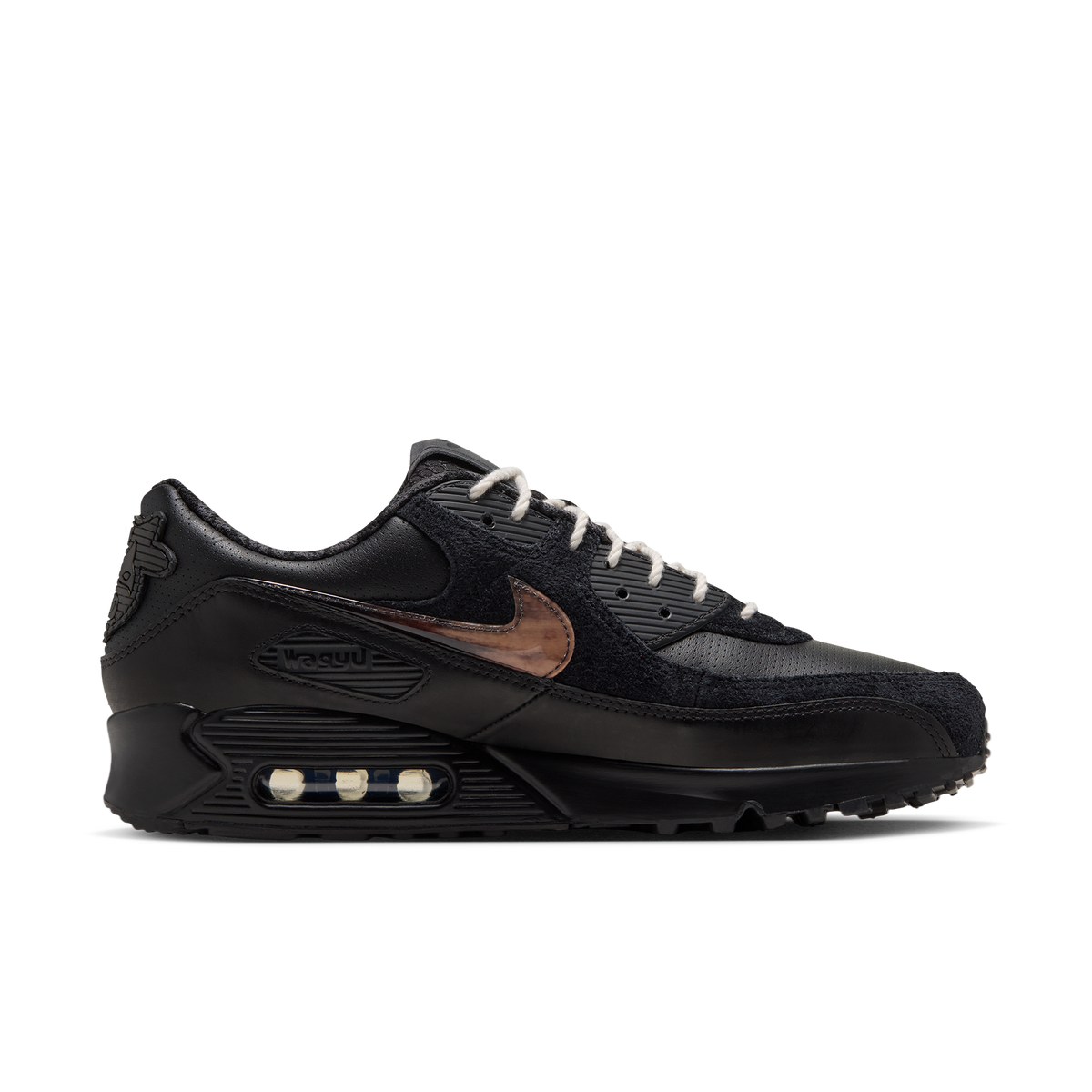 Black sneaker on a white background