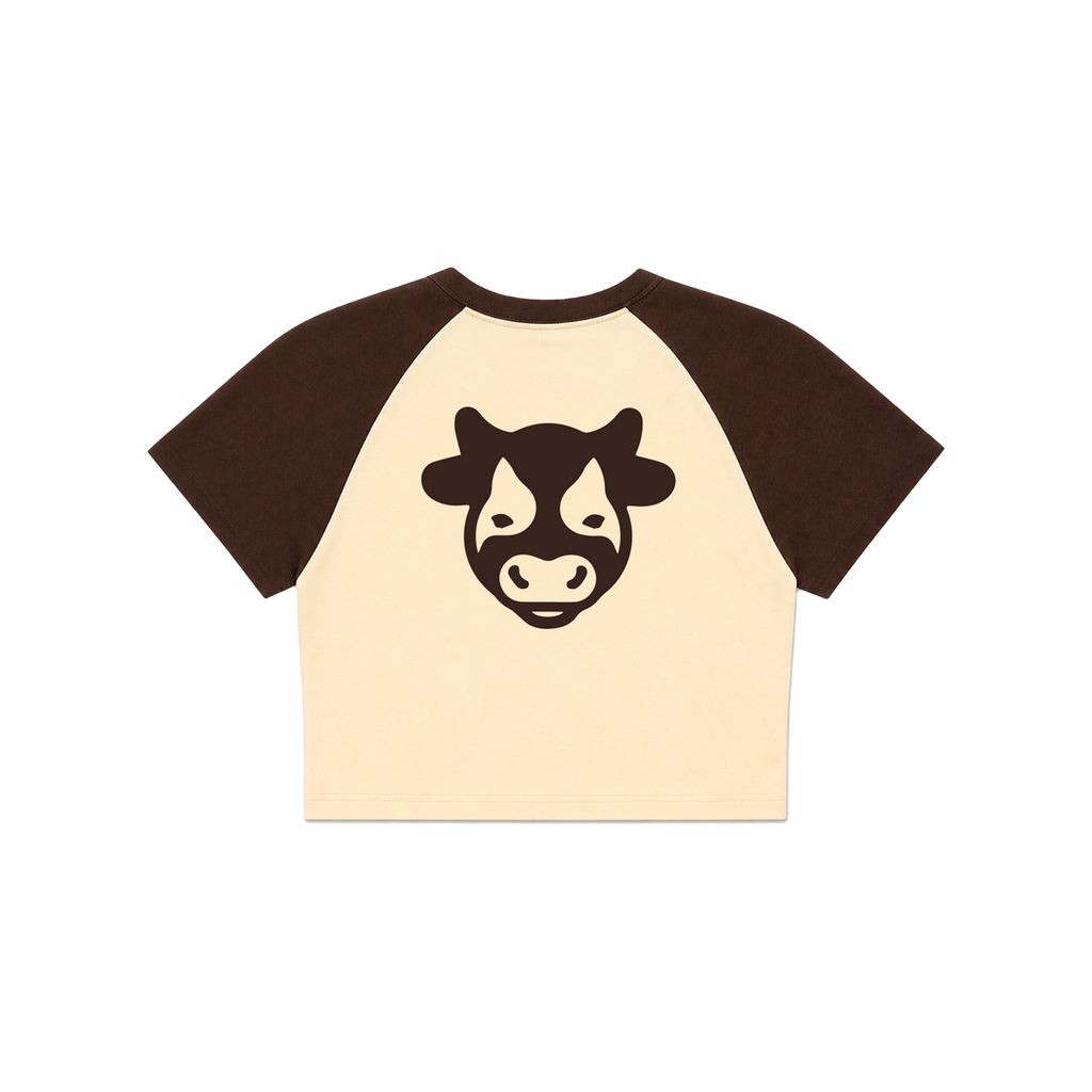 Brown Raglan Crop Top
