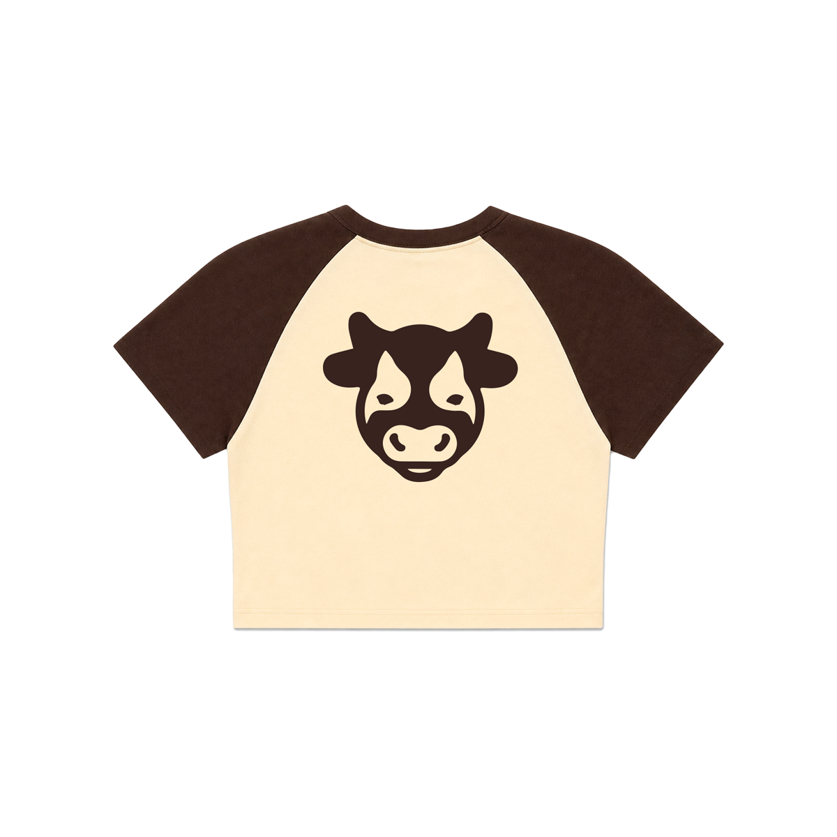 Brown Raglan Crop Top