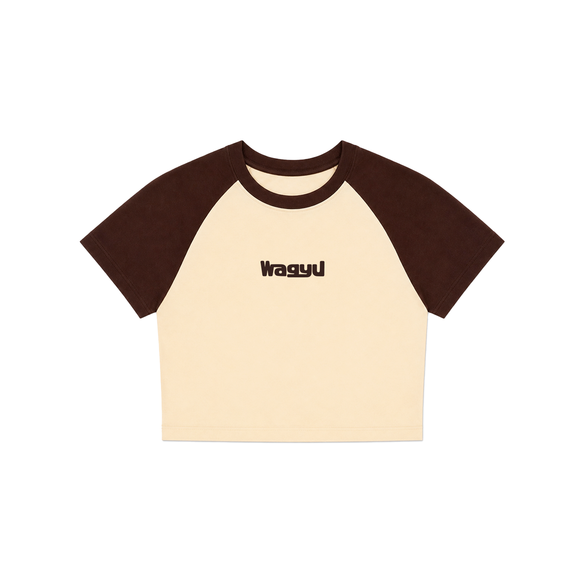 Brown Raglan Crop Top