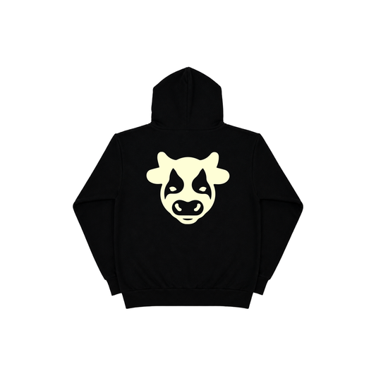 Basic Collegiate Logo Hoodie Black
