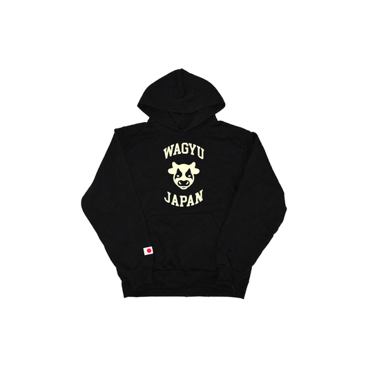 Basic Collegiate Logo Hoodie Black