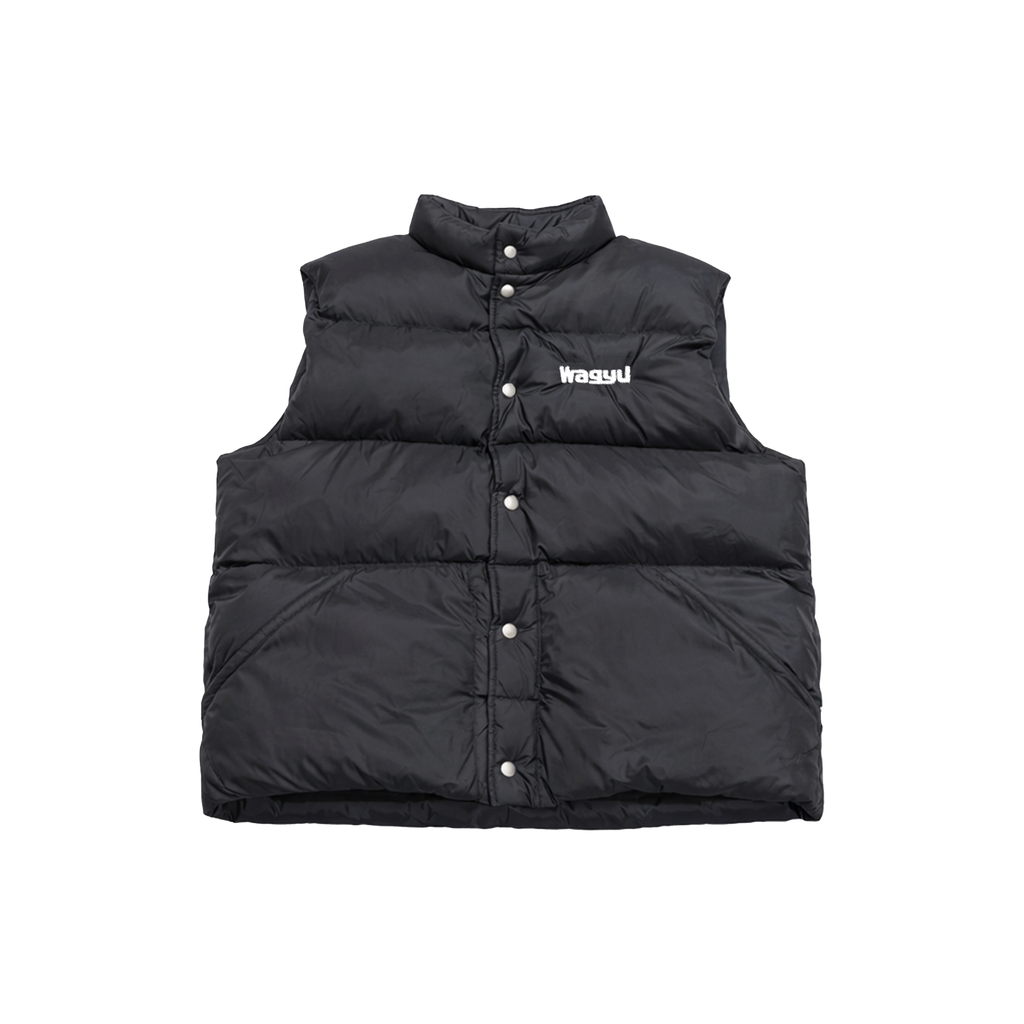 Basic Logo Puffer Vest Black