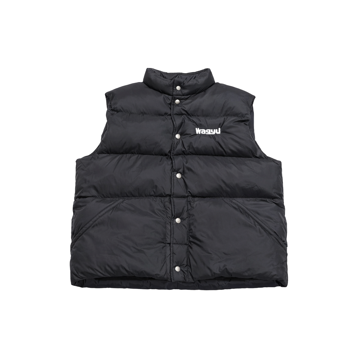 Basic Logo Puffer Vest Black