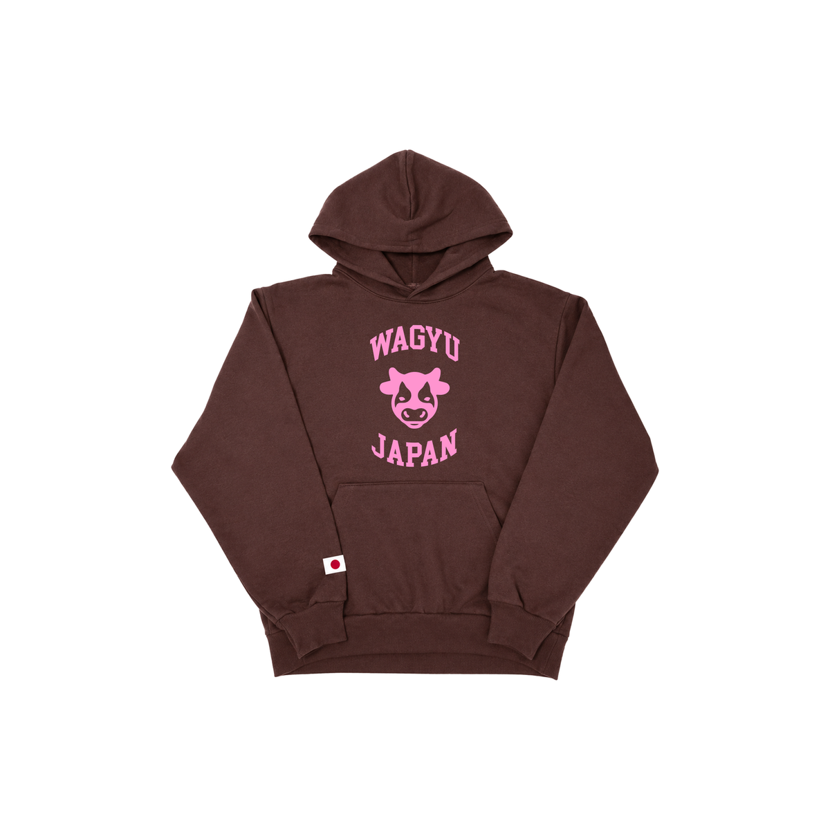 Basic Collegiate Logo Hoodie Brown