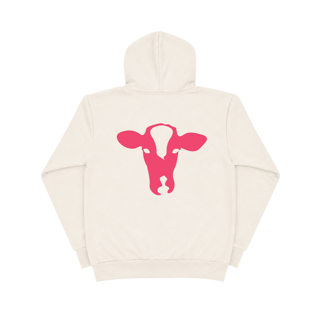 Cream Collegiate Logo 2.0 Zip-Up Hoodie