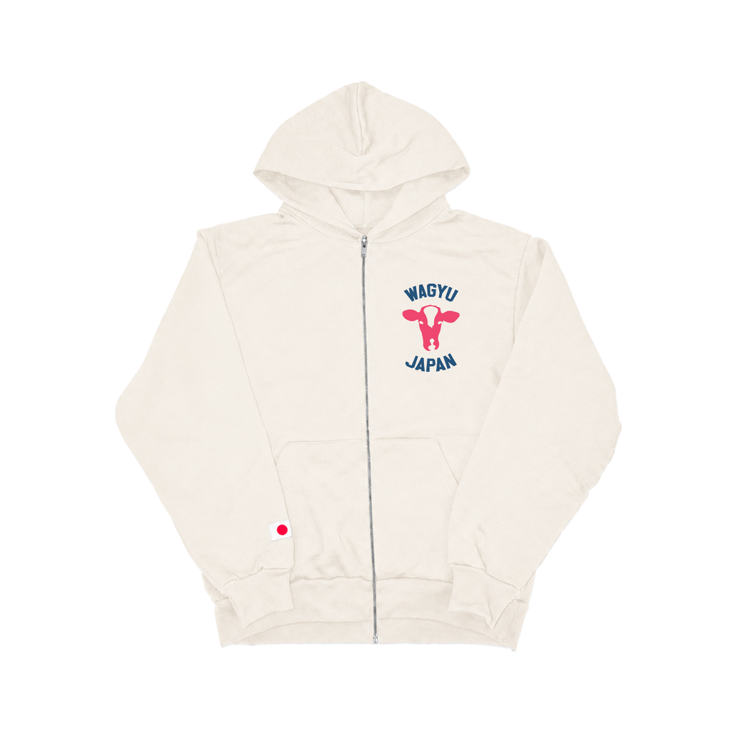 Cream Collegiate Logo 2.0 Zip-Up Hoodie