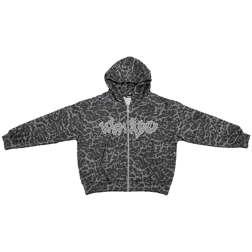 Wagyu & Caviar Camo Zip Up Black