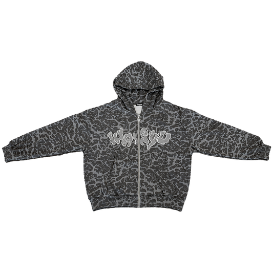 Wagyu & Caviar Camo Zip Up Black