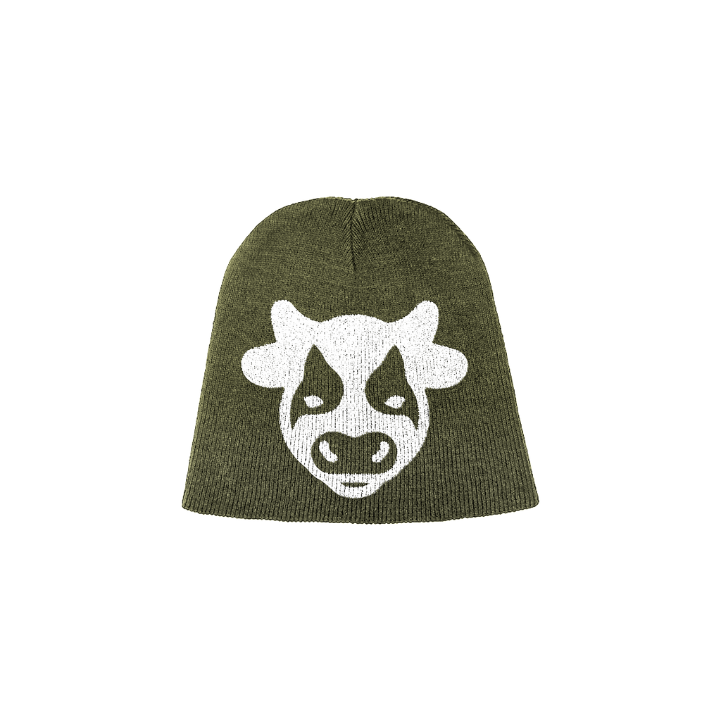 Aged* Basic Cow Beanie Sage