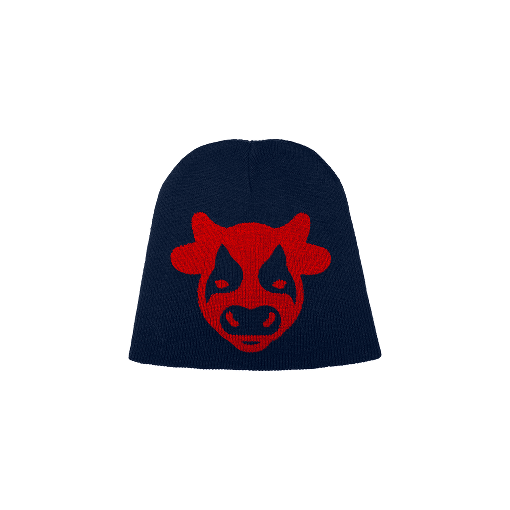Aged* Basic Cow Beanie Navy