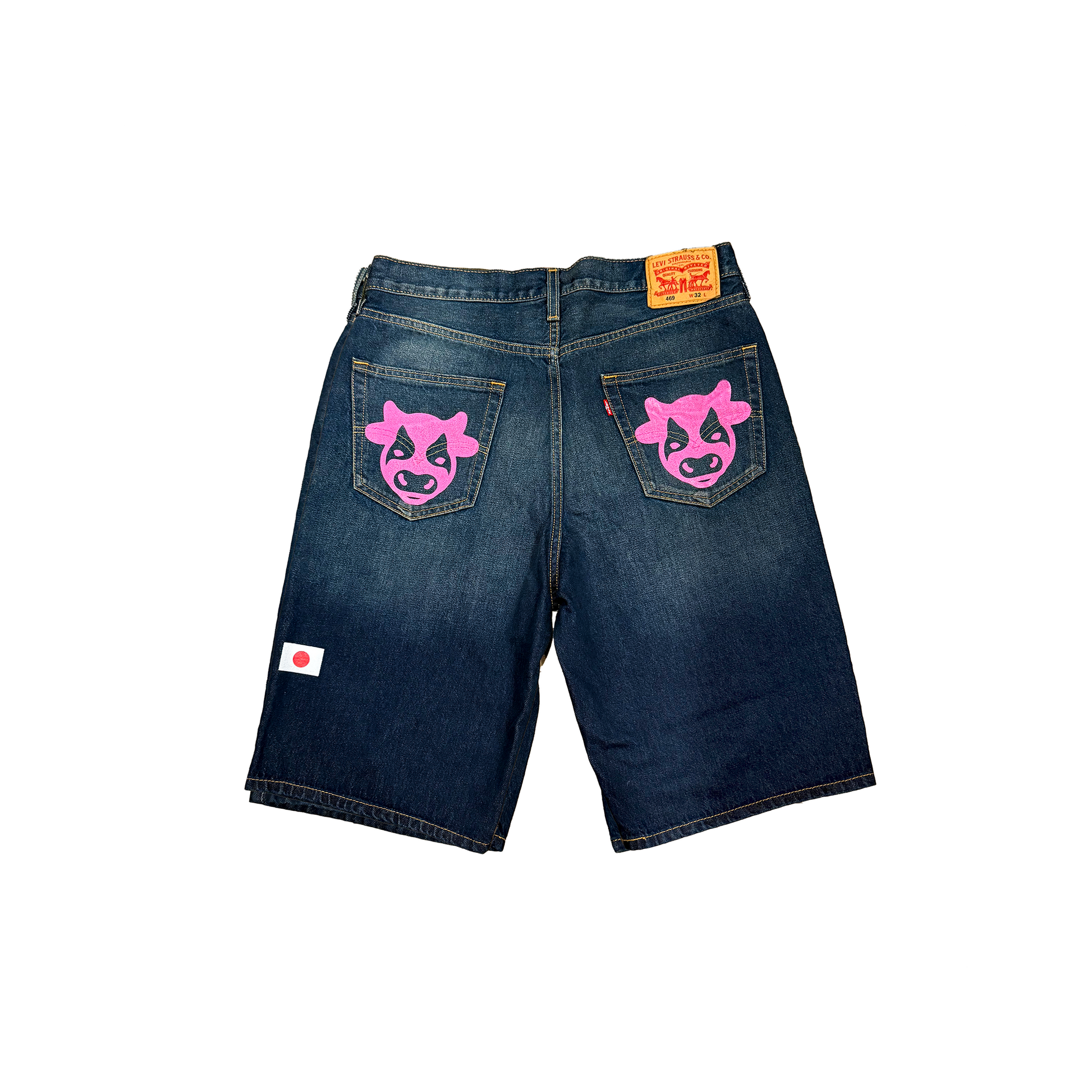 Mid Wash Logo Denim Shorts – Sir Wagyu