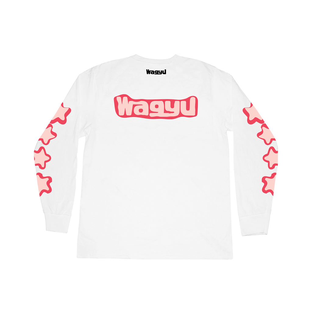 Sticker Logo L/S Tee Black
 White