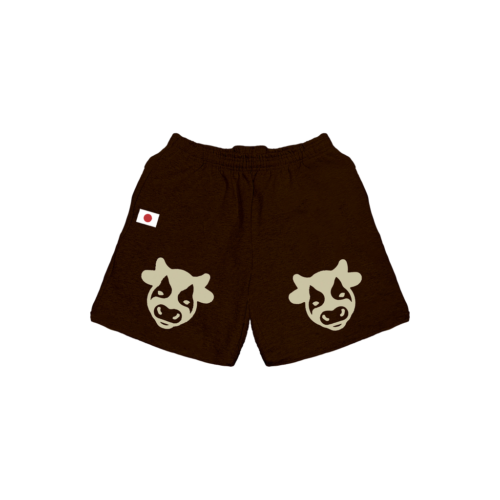 Double Cow Logo Shorts Amber