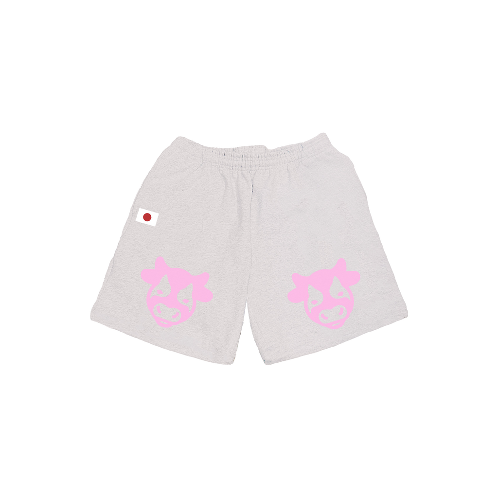 Double Cow Logo Shorts Ash